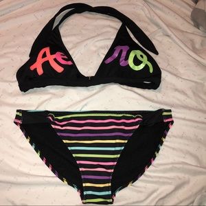 Aeropostale Black Multi-Color Bikini! 💜